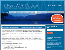 Tablet Screenshot of cleanwebdesign.com